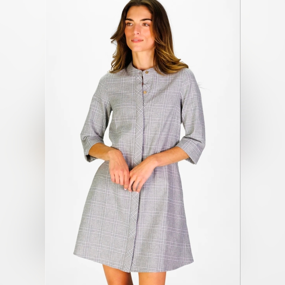 NWT Gray Plaid A-line Dress